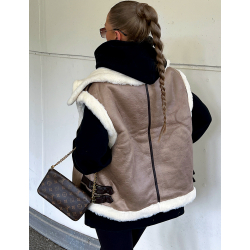 Ärmellose Oversize-Bomberjacke   Ärmellose Oversize-Bomberjacke