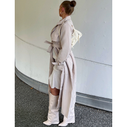 Trench très long à nouer à la taille