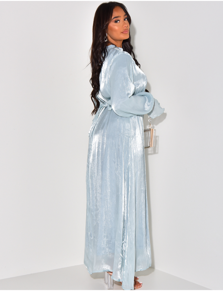   Abaya-Kleid aus Voile zum Binden & Puffärmeln