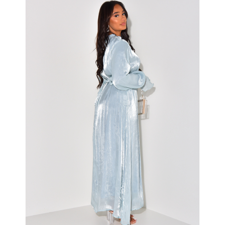   Abaya-Kleid aus Voile zum Binden & Puffärmeln