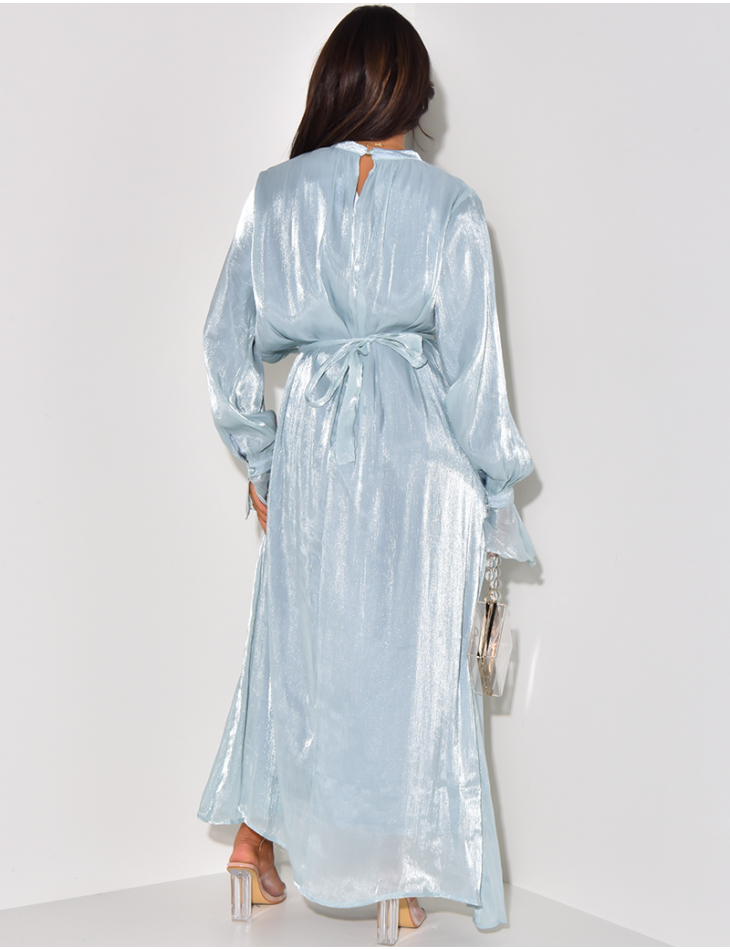   Abaya-Kleid aus Voile zum Binden & Puffärmeln