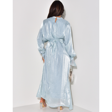   Abaya-Kleid aus Voile zum Binden & Puffärmeln