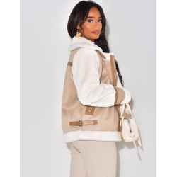 Oversized lined aviator jacket   Oversized lined aviator jacket