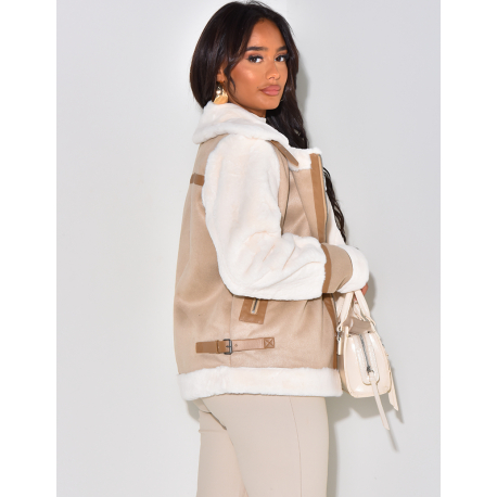 Oversized lined aviator jacket   Oversized lined aviator jacket
