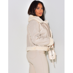 Lined vinyl aviator jacket   Lined vinyl aviator jacket