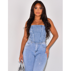 Crop top à strass Crop top à strass