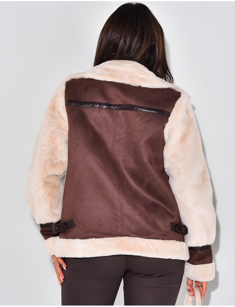 Vegan Leather Shearling Bomber Jacket Banana Republic Shearling