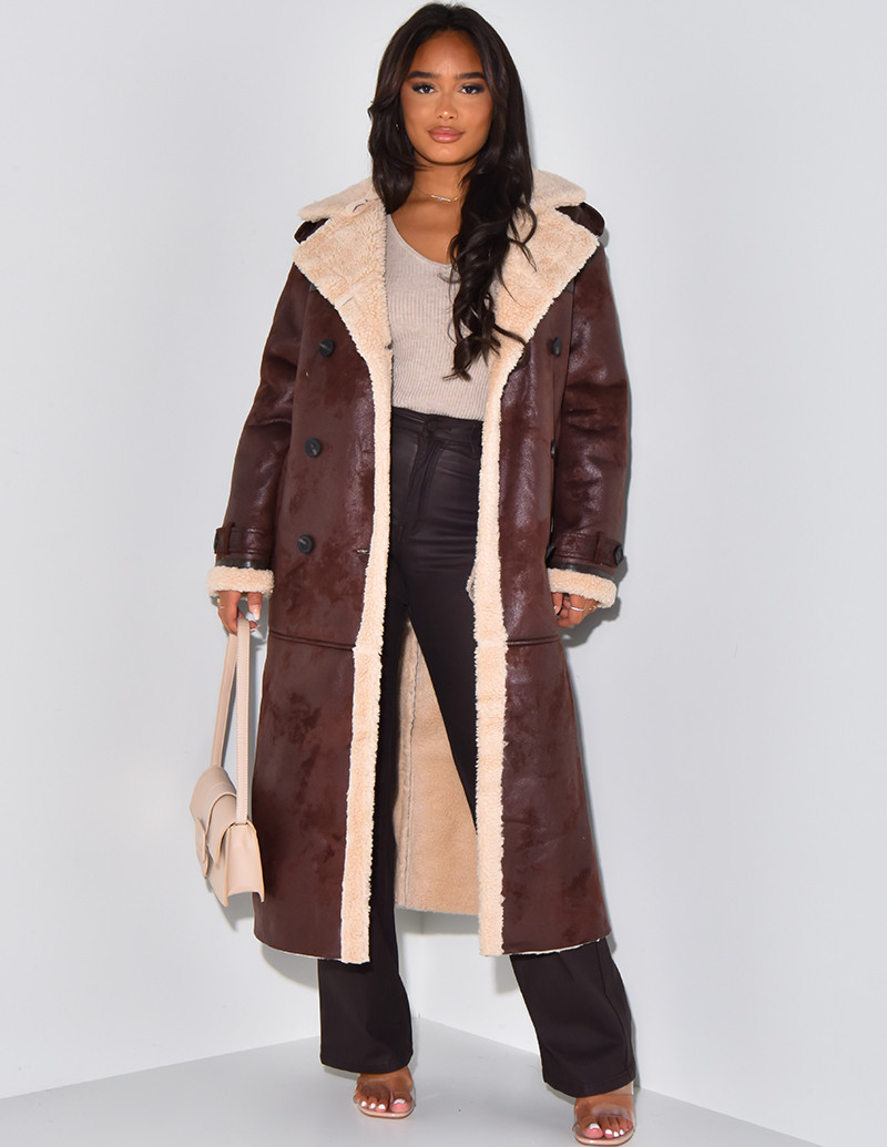 Faux leather coats