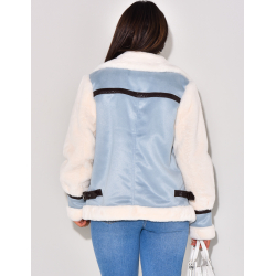 Veste aviateur oversize à fourrure Veste aviateur oversize à fourrure