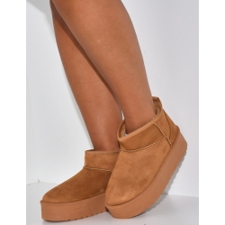 Bottines en suédine fourrées Bottines en suédine fourrées