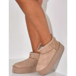 Bottines en suédine fourrées