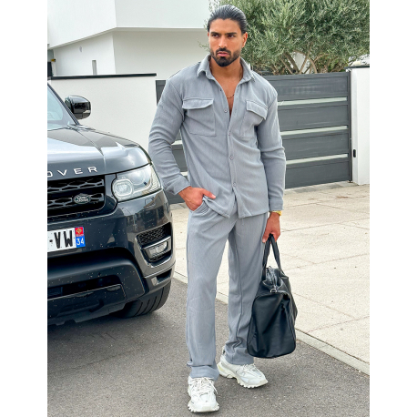 Ensemble pantalon et chemise à poches côtelé Ensemble pantalon et chemise à poches côtelé