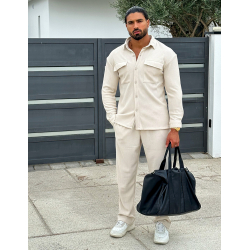 Ensemble pantalon et chemise à poches côtelé Ensemble pantalon et chemise à poches côtelé