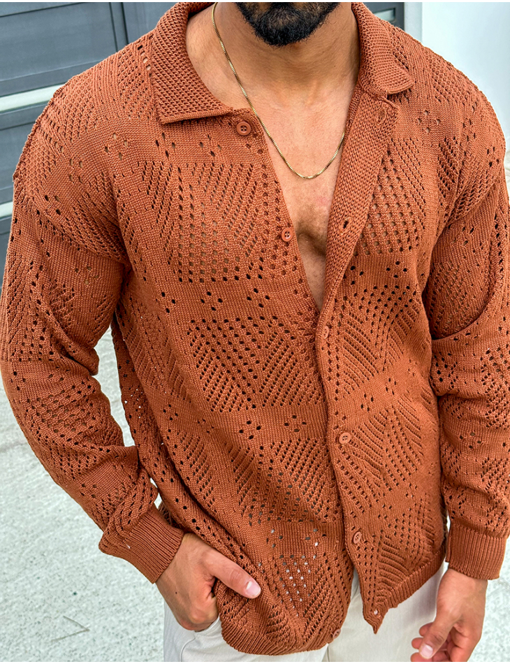 Chemise en laine ajourée Chemise en laine ajourée