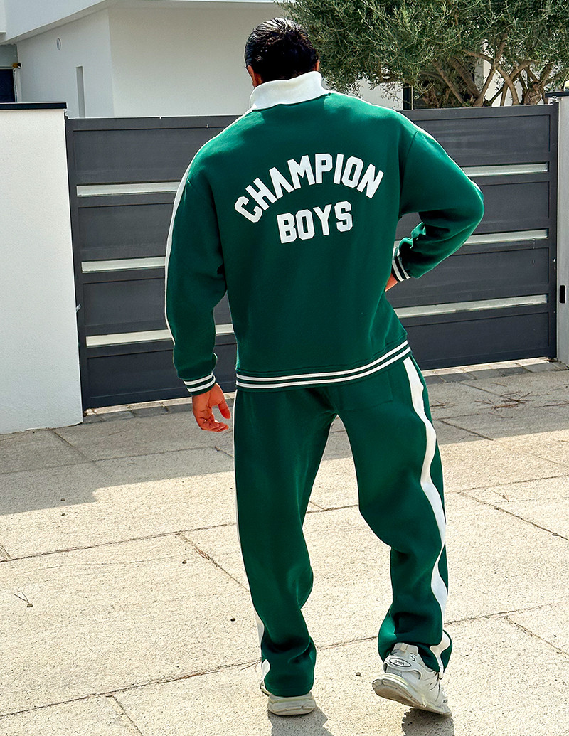 Ensemble pantalon et veste zippée molletonné "Essence of life"