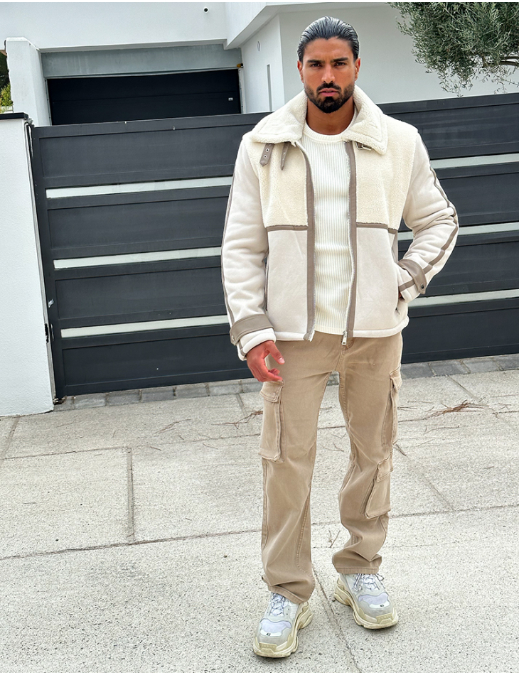 Veste en suédine et fourrure Veste en suédine et fourrure