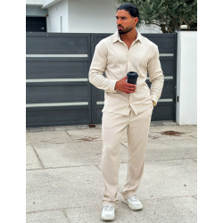 Ensemble pantalon et chemise plissé Ensemble pantalon et chemise plissé