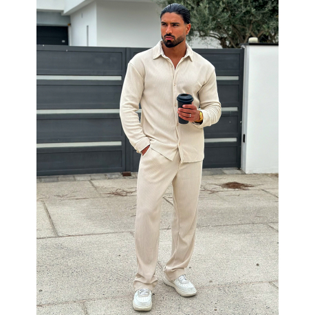 Ensemble pantalon et chemise plissé Ensemble pantalon et chemise plissé
