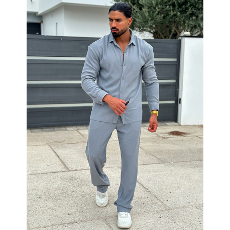 Ensemble pantalon et chemise plissé Ensemble pantalon et chemise plissé