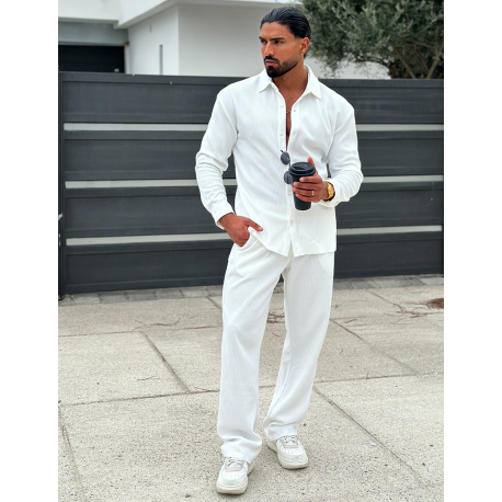 Ensemble pantalon et chemise plissé Ensemble pantalon et chemise plissé