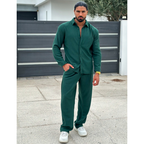 Ensemble pantalon et chemise plissé Ensemble pantalon et chemise plissé