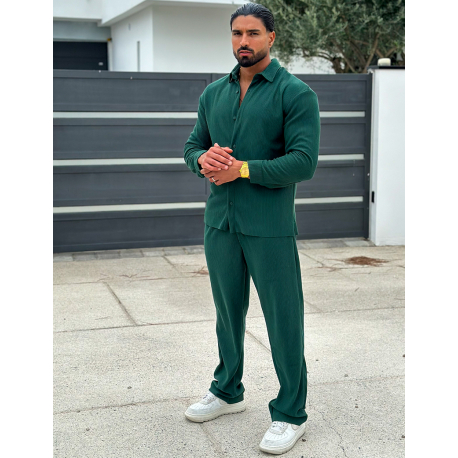 Ensemble pantalon et chemise plissé Ensemble pantalon et chemise plissé