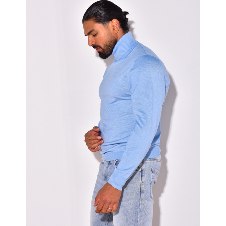 Pull fin col roulé