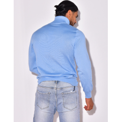Pull fin col roulé