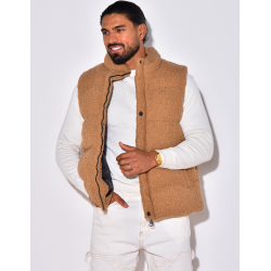 Doudoune sans manches effet peau de mouton Doudoune sans manches effet peau de mouton