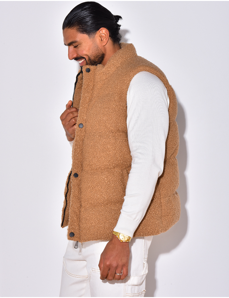 Doudoune sans manches effet peau de mouton Doudoune sans manches effet peau de mouton