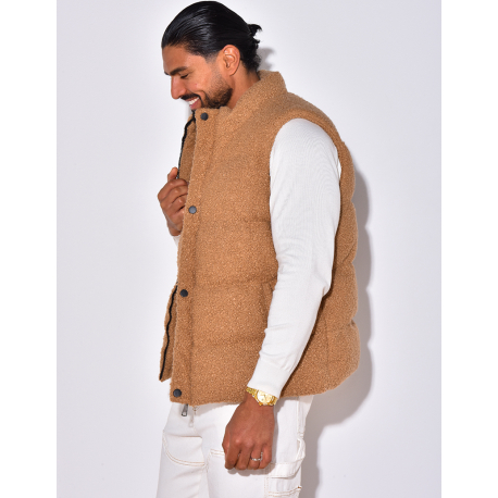 Doudoune sans manches effet peau de mouton Doudoune sans manches effet peau de mouton