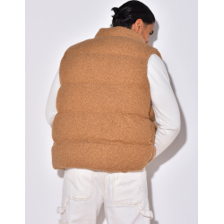 Doudoune sans manches effet peau de mouton Doudoune sans manches effet peau de mouton