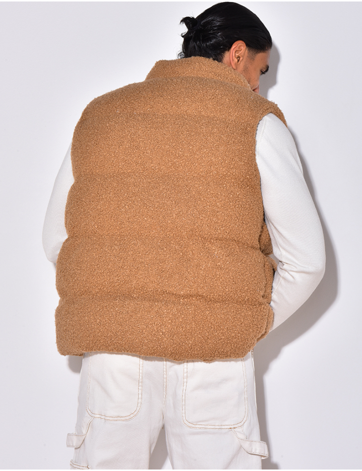 Doudoune sans manches effet peau de mouton Doudoune sans manches effet peau de mouton