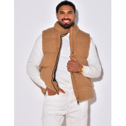 Doudoune sans manches effet peau de mouton Doudoune sans manches effet peau de mouton