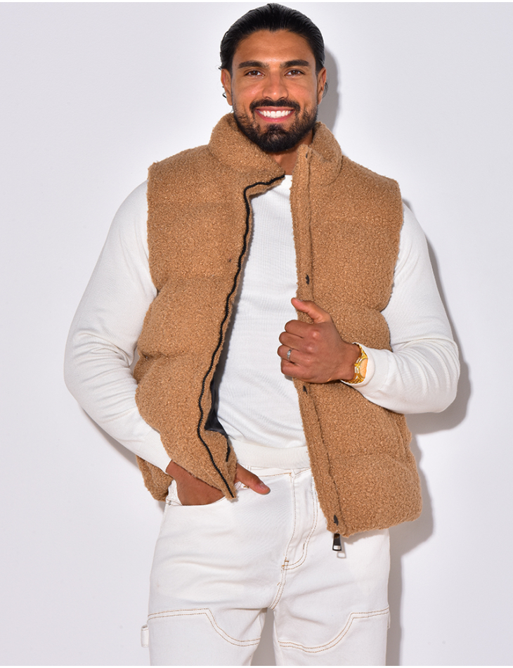 Doudoune sans manches effet peau de mouton Doudoune sans manches effet peau de mouton