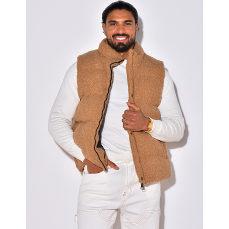 Doudoune sans manches effet peau de mouton Doudoune sans manches effet peau de mouton