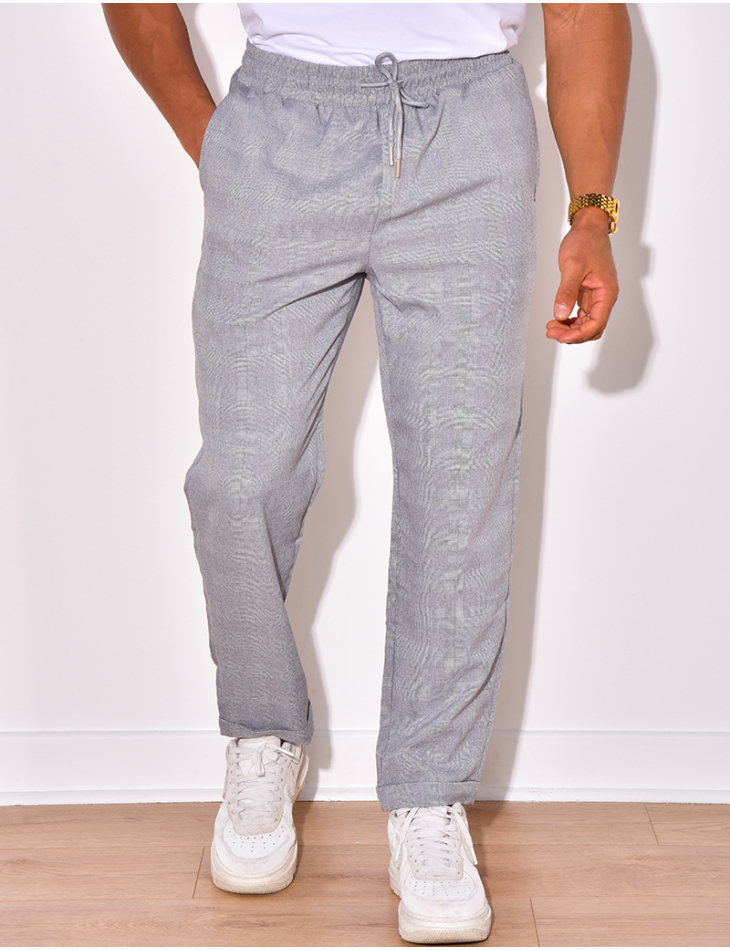 Pantalon homme à carreaux clearance