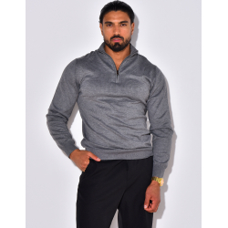 Pull fin col à fermeture éclaire Pull fin col à fermeture éclaire