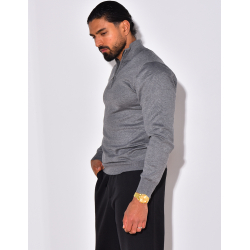 Pull fin col à fermeture éclaire Pull fin col à fermeture éclaire