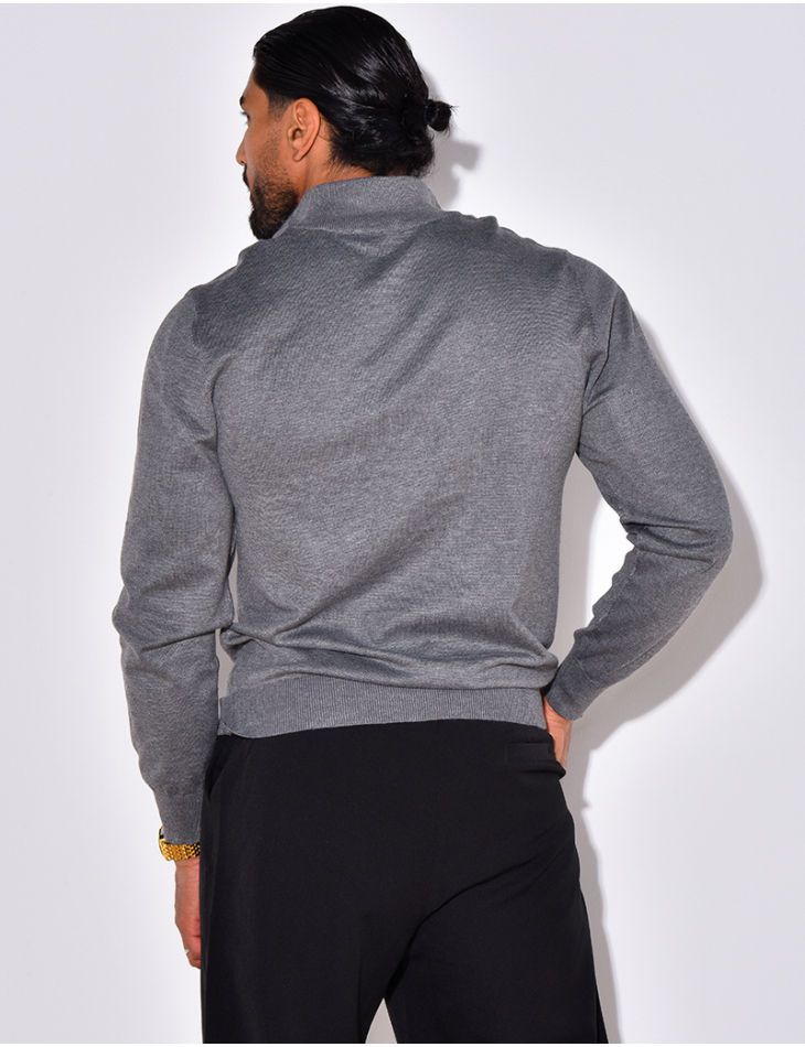 Pull fin col à fermeture éclaire Pull fin col à fermeture éclaire