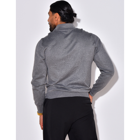 Pull fin col à fermeture éclaire Pull fin col à fermeture éclaire