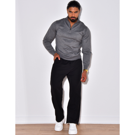 Pull fin col à fermeture éclaire Pull fin col à fermeture éclaire