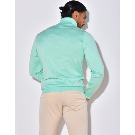 Pull fin col roulé