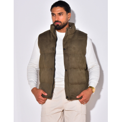 Doudoune sans manches en suédine Doudoune sans manches en suédine