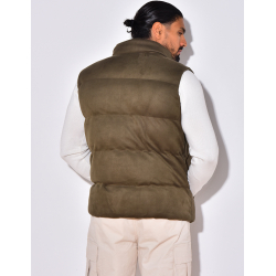 Doudoune sans manches en suédine Doudoune sans manches en suédine