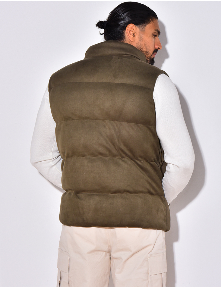 Doudoune sans manches en suédine Doudoune sans manches en suédine