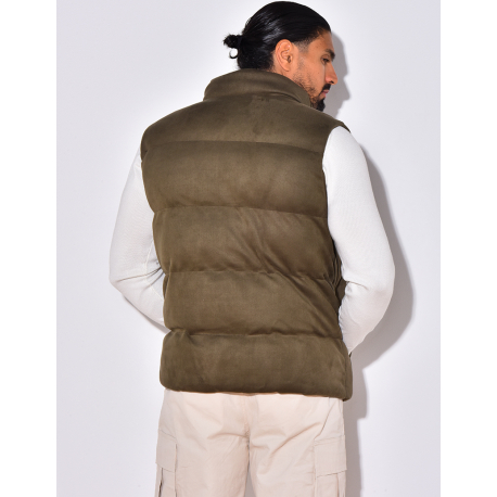 Doudoune sans manches en suédine Doudoune sans manches en suédine