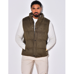 Doudoune sans manches en suédine Doudoune sans manches en suédine