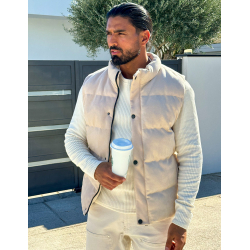 Doudoune sans manches en suédine Doudoune sans manches en suédine