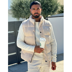 Doudoune sans manches en suédine Doudoune sans manches en suédine